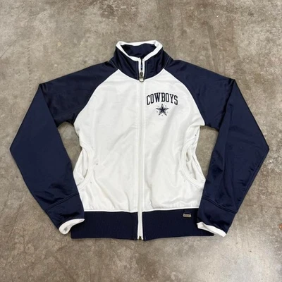 Vintage Women's Dallas Cowboys Reebok Cheer Jacket with Rhinestones Size S - Image 1 of 4