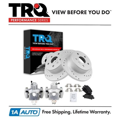 TRQ Performance Rear Brake Pad & Rotor Kit Fits 2000-2004 Toyota Avalon - Изображение 1 из 4