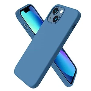 Compatible with iPhone 13 Mini Case, Slim Liquid Silicone 3 Layers Full Blue - Picture 1 of 7