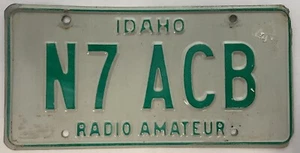 Idaho Nummernschild N7 ACB Funk Amateur Original Automobilia GebrauchtToolShopCom - Bild 1 von 11