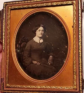 sesto piatto dagherrotipo di bella donna con sigilli originali piastra argentata - Foto 1 di 1