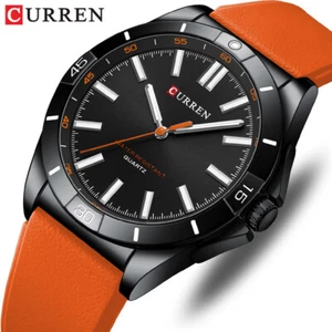 Fashion Mens Rubber Strap Quartz Watch Waterproof Military Casual Sport Watches - Picture 1 of 18