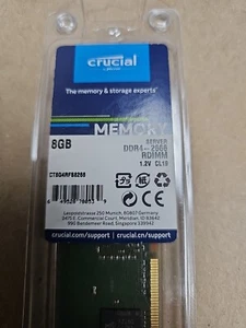 Crucial 8GB CT8G4RFS8266 DDR4 1Rx8 PC4-2666V-R RDIMM Server Memory - Picture 1 of 6