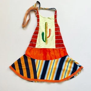 CourtneyCourtney Girls Halter Tie Dress 5/6 Twirly Skirt Cactus Western Kids - Picture 1 of 9