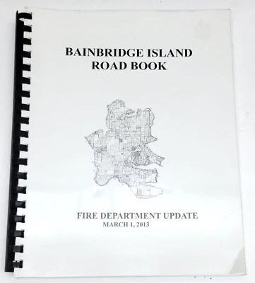 2013 BAINBRIDGE ISLAND MAP ROAD book city Spiral Bound WASHINGTON  - Image 1 of 4