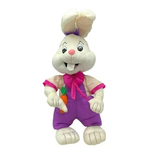 KIDS OF AMERICA Bunny Rabbit with Carrot 18" Nylon Parachute Plush Vintage Tag - Picture 1 of 5