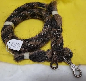 Mane Horse Hair Roping Reins 8 feet 1/2" dia., Pattern  P1 with snaps - Picture 1 of 1