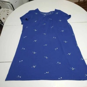 Girls Nightgown Nightie Sleep Shirt Blue Stars XL 14-18 - Picture 1 of 12
