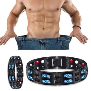2X Magnetic Bracelet Stainless Steel Magnetic Luxury Slimming Bracelet Therapy - Picture 1 of 11