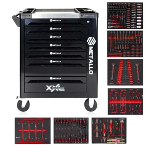 TOOLCAR Metallo XXL carro de herramientas carro con ruedas carro de taller lleno - Imagen 1 de 5