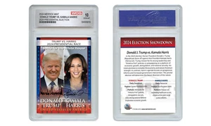Tarjeta Oficial Carrera Presidencial Donald Trump vs Kamala Harris 2024 - GEMA COMO NUEVA 10 - Imagen 1 de 2