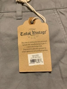 Tailor Vintage Mens Straight Fit Flat Front Chinos Cotton Olive Navy 30-42x30-34 - Picture 1 of 21
