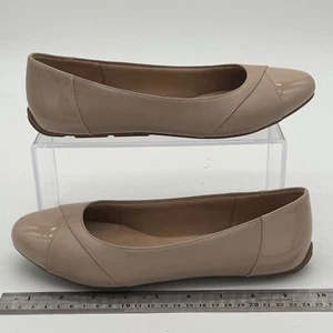 Naturalizer Sabrina Flats Beige Leather Cap Toe Comfort Shoes Size 7M - Picture 1 of 8