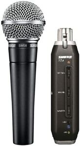 Shure SM58 Cardioid Dynamic Vocal Microphone + X2u XLR-to-USB + 3m USB Cable