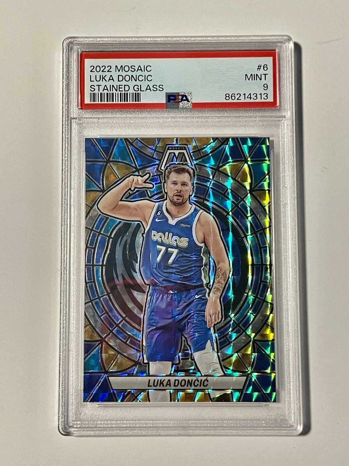 Mosaic Luka Doncic Stained Glass PSA10