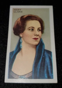 Vintage 1934 CHAMPIONS OF SCREEN & STAGE: MARY CLARE Rare Cigarette Trading Card - Bild 1 von 2
