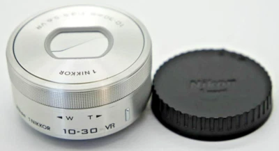Nikon 1 NIKKOR 10-30mm f/3.5-5.6 VR Lens Silver for CX Format - Used Japan - Image 1 of 4