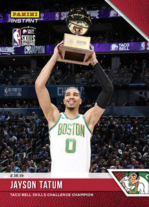 2019 JAYSON TATUM TACO BELL SKILLS CHALLENGE CHAMPION PANINI INSTANT CARD #103