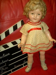 18" compo. signed IDEAL Shirley Temple doll, orig. wig, tagged dress, undies ETC - Picture 1 of 24