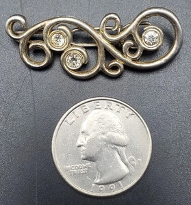 Vintage Small Rhinestone Hair Clip - Picture 1 of 3