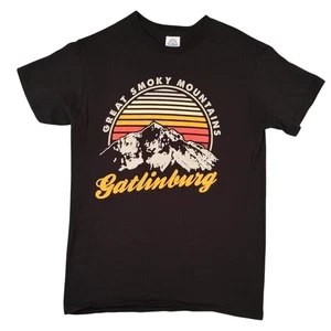 Tolles Smoky Mountains Gatlinburg Shirt Herren Small schwarz Grafik T-Shirt Souvenir - Bild 1 von 7
