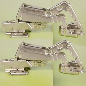 2er Pack 165 Grad Rahmenlos Schrank Eck Tür Scharnier Vollabdeckung Soft Close, ... - Bild 1 von 8