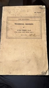 Technical Manual TM 9-815 4-ton Truck 4x4 1943 HAR -1 Original Army wie REO - Bild 1 von 2