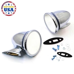 DATSUN 510 240Z 260Z 280Z FIT NEW COMPATIBLE CHROME PAIR DOOR MIRROR LH RH - Picture 1 of 6