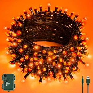 Halloween Deko Orange Lichterkette Outdoor, 6M 60Er Lichterketten Usb/Batterie - Bild 1 von 12
