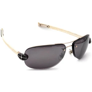 Cuori cromati ""Solo cornice"" oro rosa/avorio pelle con strass aviatore 68 mm - Foto 1 di 9