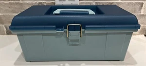 Wilton Cake Decorating Tool Caddy Box w/ Insert, Baking~Blue ~Lockable Lid - Picture 1 of 16