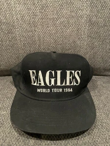 RARE THE EAGLES 1994 WORLD TOUR OFFICIAL HAT BLACK HELL FREEZES OVER NEU - Bild 1 von 5