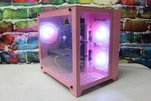 Custom Pink Gaming Desktop PC Intel i7 Quad 16 GB SSD + 1TB Nvidia GTX 660 2 GB - Picture 1 of 10