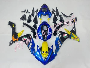 Blue Black Yellow Shark ABS Injection Fairing Kit Panels for YZF R1 2007 2008 - Picture 1 of 8