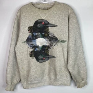 Vintage Santee HVYWT Grey Loon Crewneck Sweatshirt Size Small Grunge - Picture 1 of 12