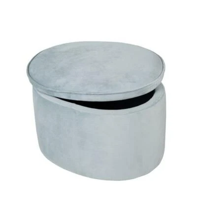 roba Kinderhocker mit Aufbewahrungsfunktion 'Lil Sofa' oval, aus Samtstoff - Bild 1 von 4