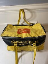 Vintage 1980s Kodak Kodacolor II Film Vinyl Insulated Tote Cooler Bag Yellow
