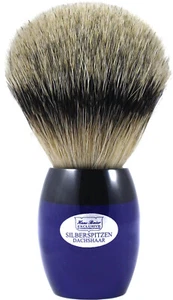 Cepillo de afeitar azul - pelo puntiagudo plateado - Hans Baier Exclusive - Imagen 1 de 2