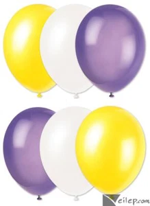 Fußball Team Fan Einfarbig Party 11" Latexballons, 6 CT, Lila Gelb W... - Bild 1 von 1