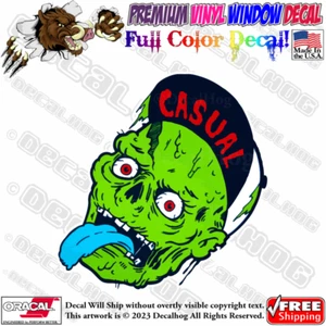 Casual Green Zombie Skateboard Full Color Car Truck Window Vinyl Decal Sticker. - Imagen 1 de 9