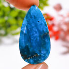 26.00Cts Natural Tempting Neon Blue Apatite Pear Shape 32X17X04mm Cab Gemstone