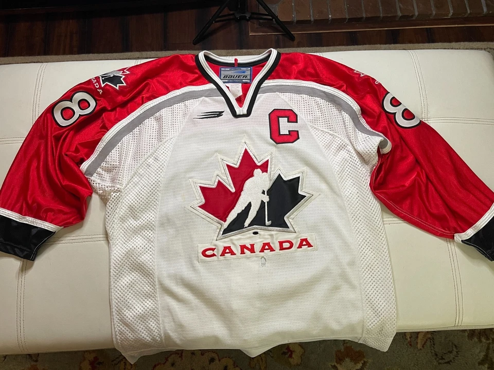Eric Lindros No.88 Jersey by Bauer. 1998 Nagano Olympics. Sz 48  - Image 1 of 4