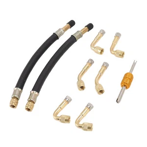 Tire Valve Adaptor with 45 Degree 90 Degree 135 Degree Tire Valve Stem Extension - Picture 1 of 24