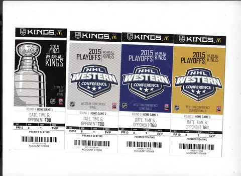 2014-15 LA KINGS SEASON TICKET PHANTOM PLAYOFF SET STANLEY CUP FINALS 16 GAMES Cover