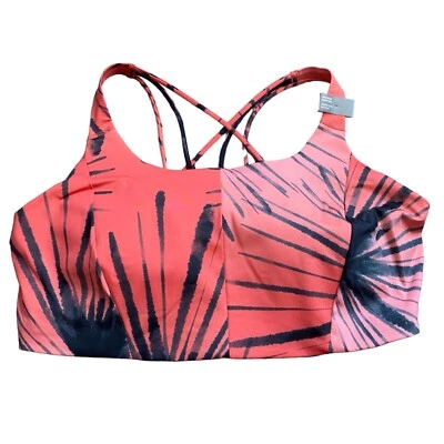New Adidas 11 Honoré Medium Support Strappy Sports Bra Size 1X Trace Scarlet - Image 1 of 4