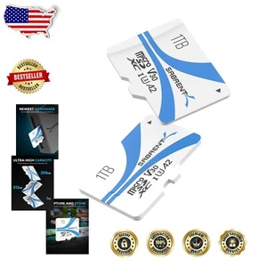 High-Performance 1TB MicroSDXC Cards 2-Pack - UHS Speed Class 3 for 4K Ready - Picture 1 of 9