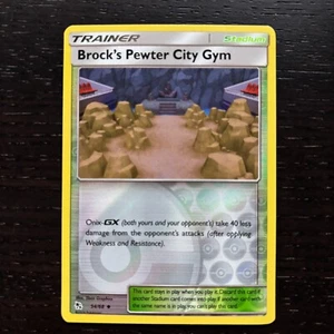 Brock's Pewter City Gym 54/68 Pokemon Hidden Fates Reverse Holo Uncommon Card NM - Picture 1 of 2