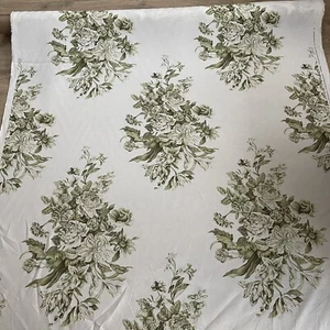 DESIGNERS GUILD Curtain Fabric Campanula Olive Natural Linen Floral 3m Lengths - Picture 1 of 8