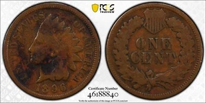 1896 United States 1 cent, the Indian Head penny PCGS VG - Picture 1 of 3
