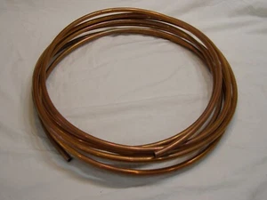 25' + Rolle/Spule aus weichem Kupferrohr 3/8" Außendurchmesser unbenutzt alter Lagerbestand - Bild 1 von 6